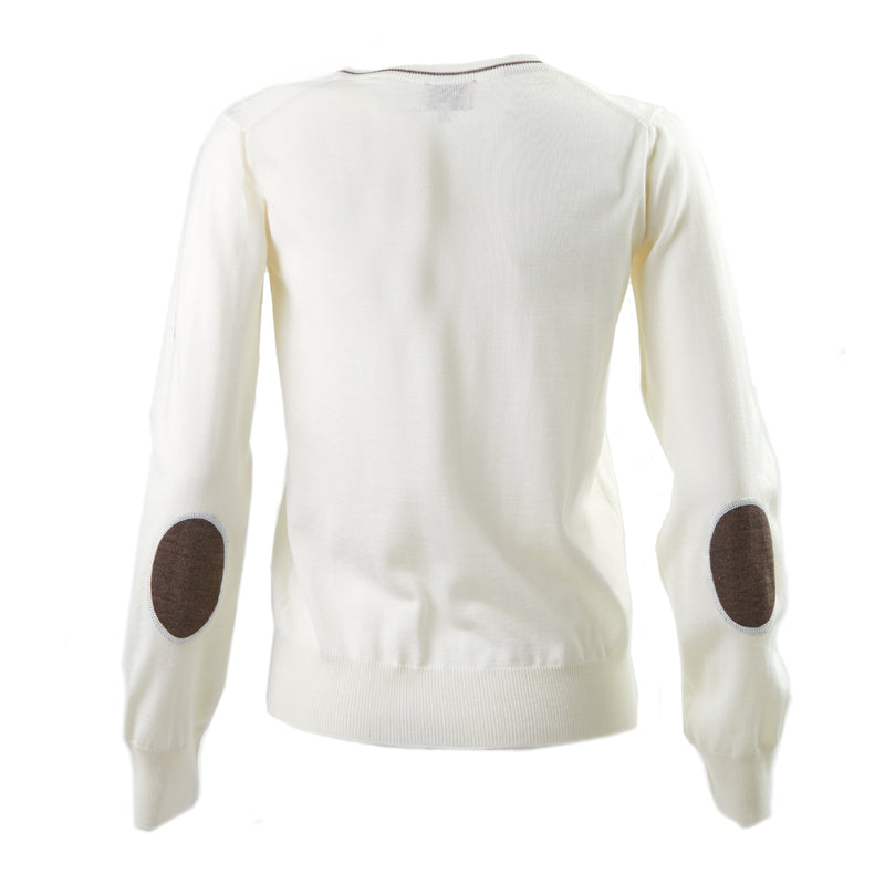 Women's V-neck Sweater, Cream