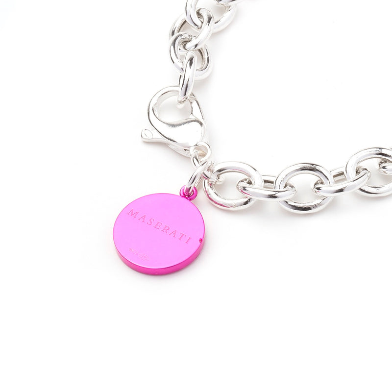 Pink Medal Charm Bracelet