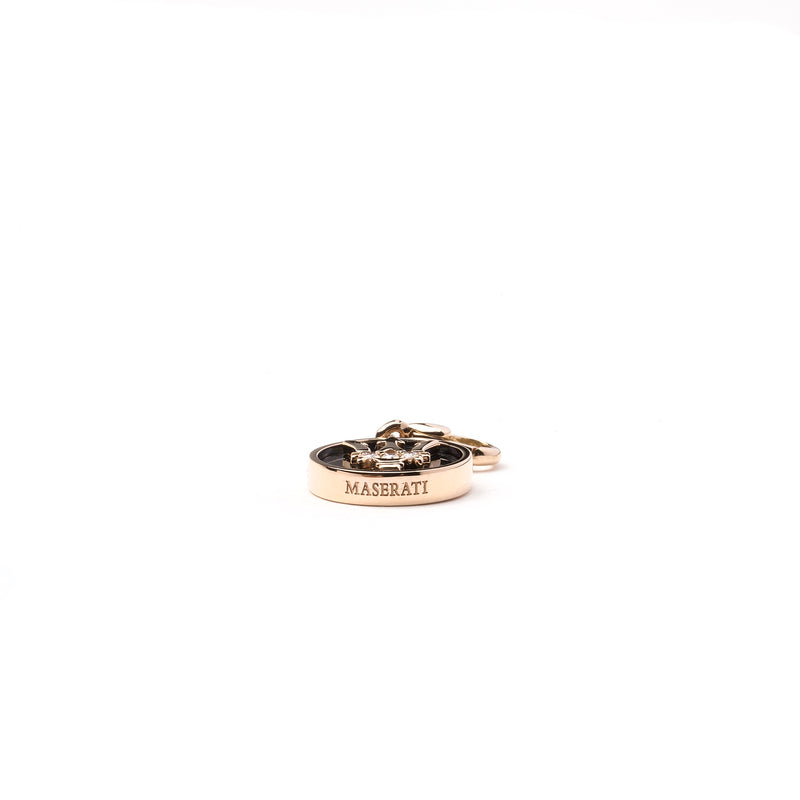 Rose Gold Medal Charm with Diamonds