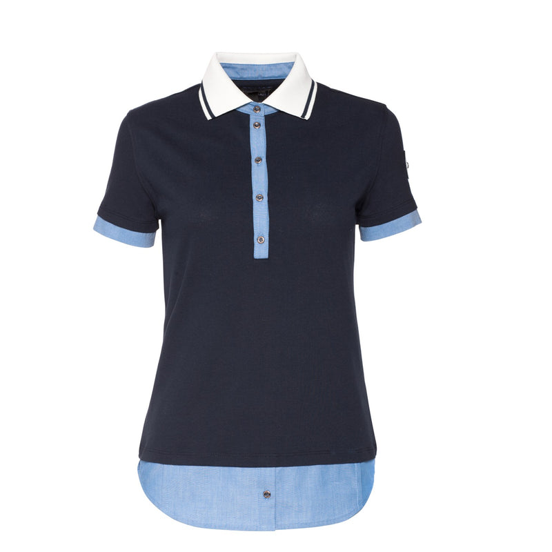 OAM POLO M/C DONNA CHAMBRAY BL