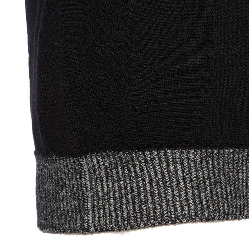 Women's Black White Turtleneck Sweater