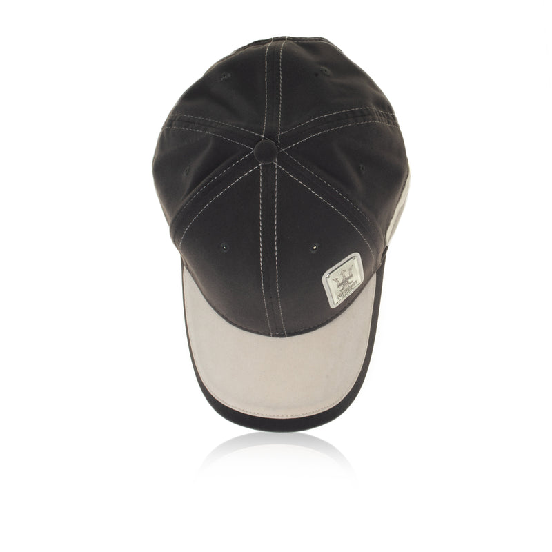 VELVET CAP, CHARCOAL GREY-WHITE