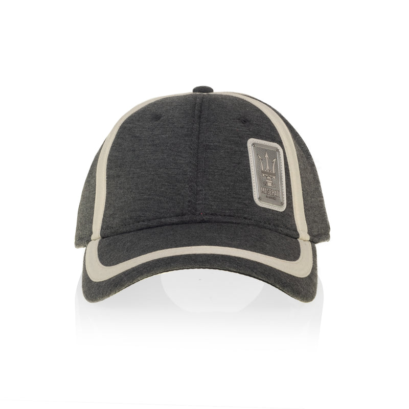 COTTON CAP, CHARCOAL GREY-WHITE