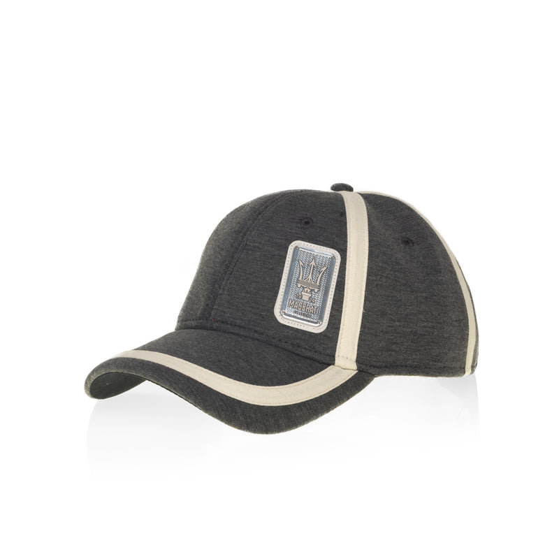 COTTON CAP, CHARCOAL GREY-WHITE