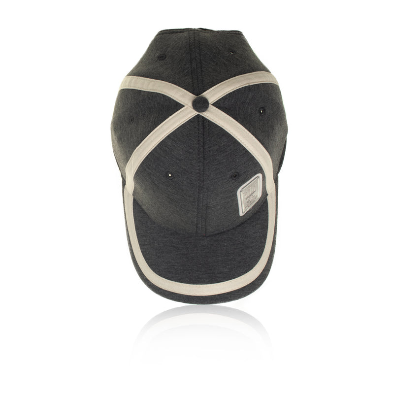 COTTON CAP, CHARCOAL GREY-WHITE