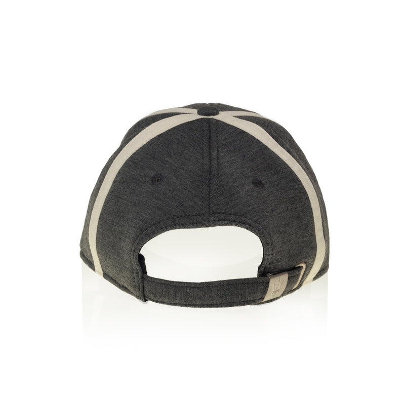 COTTON CAP, CHARCOAL GREY-WHITE