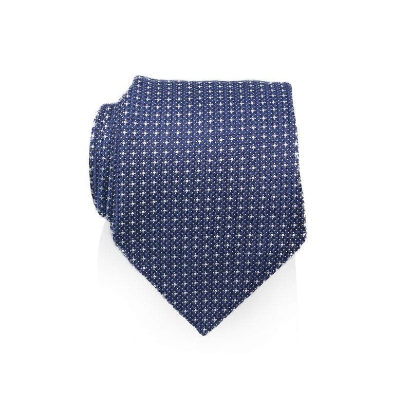 小花纹蓝色领带