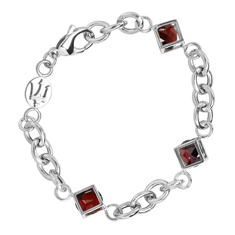 WOMEN'S BRACELET WITH NATURAL RED STONES