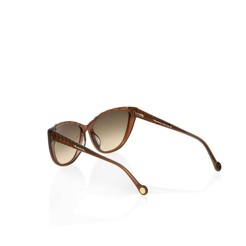 Sunglasses for Woman Acetate frame shaded brown lens (ms50703)