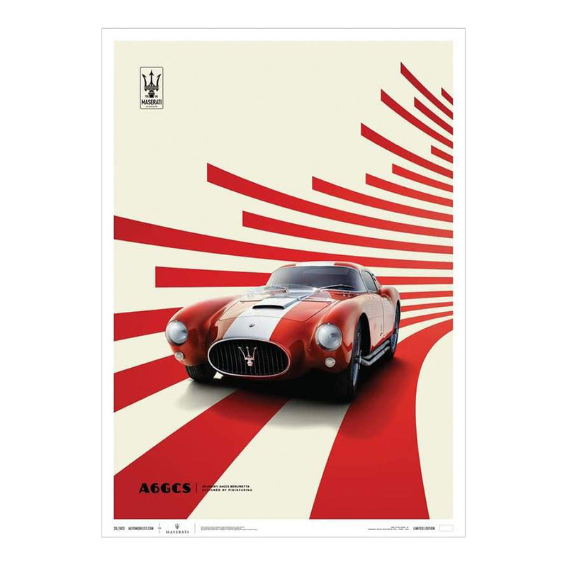 デザインポスター A6GCS ベルリネッタ レッド
