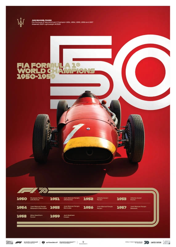Poster 50s F1 Limited Edition
