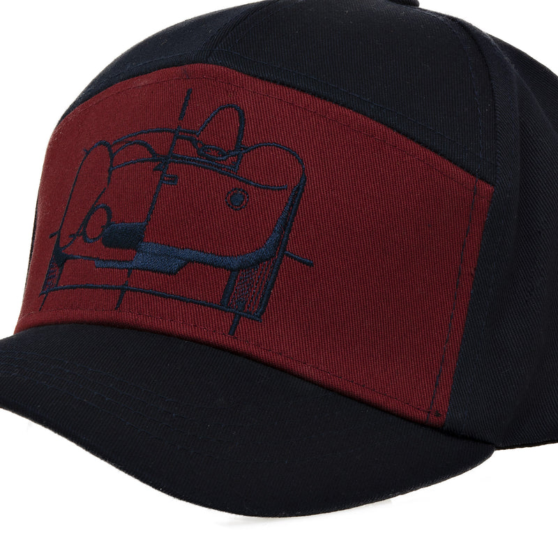 T61 蓝色和酒红色中性帽子 