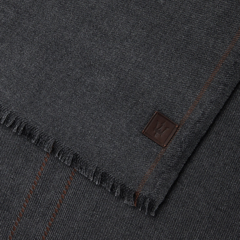 Grey Cashmere And Silk Scarf