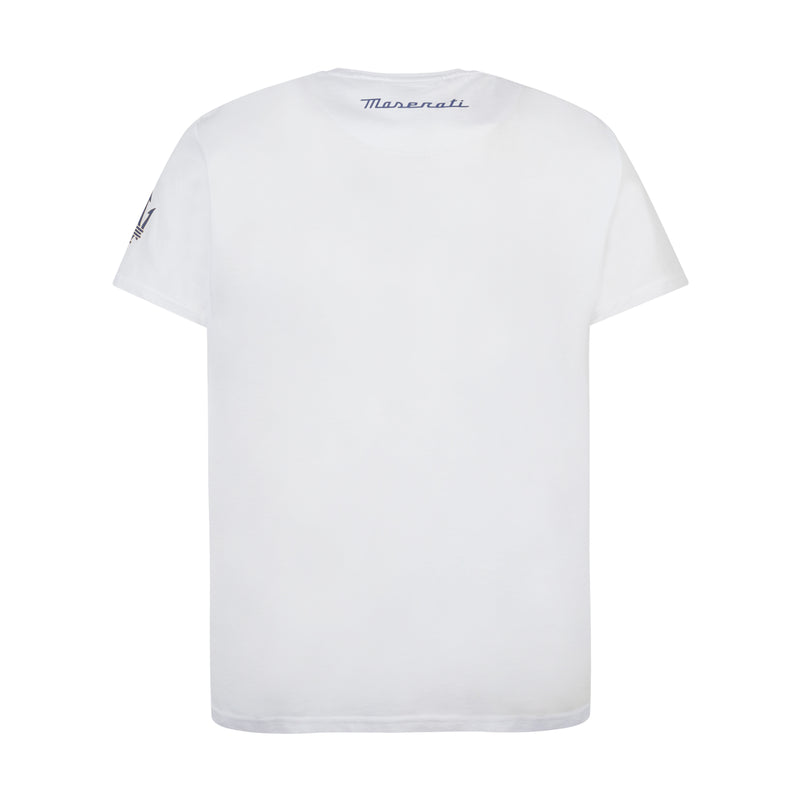 三叉戟白色中性 T 恤 