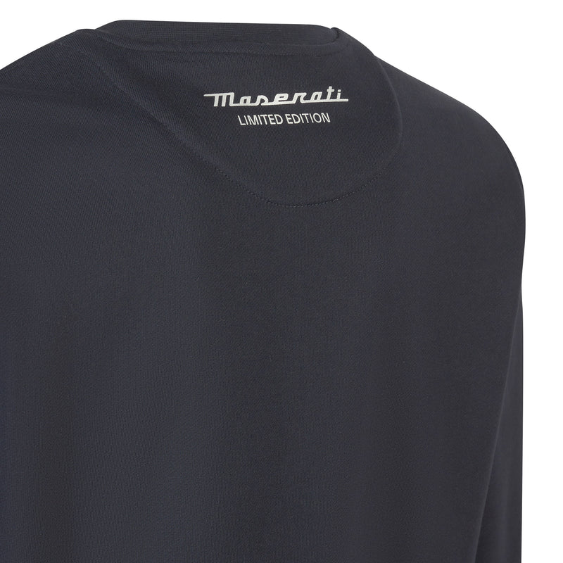 Blue Unisex Sweatshirt with Maxi Maserati Trident - Paint Limited Edition