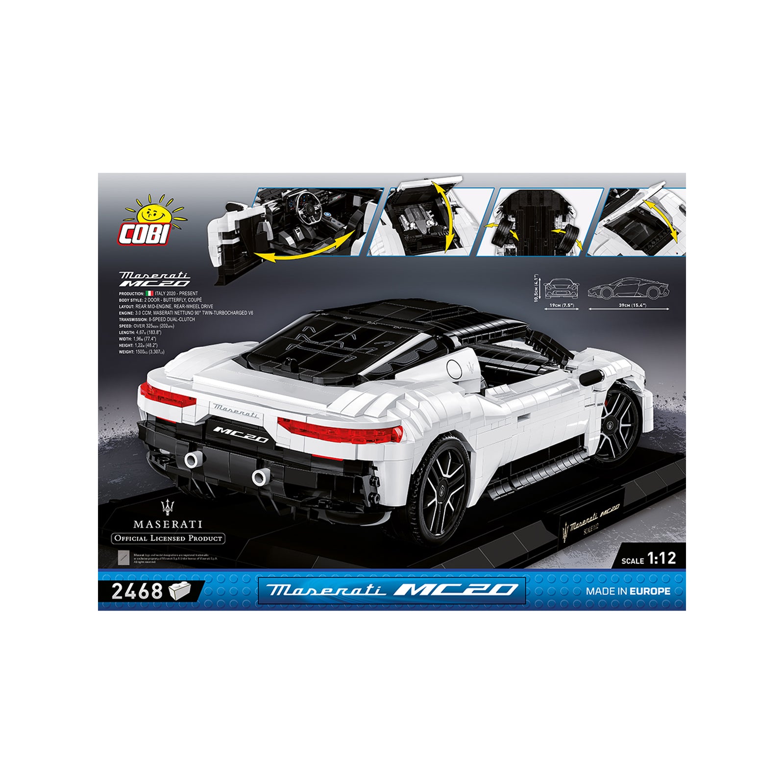 1/12 マセラティ MC20 ホワイト（要組み立て）- 特別限定モデル – ROW Maseratistore