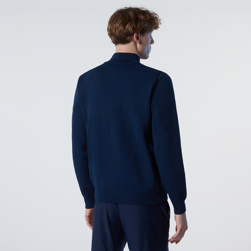 Navy Blue Half-zip Sweatshirt