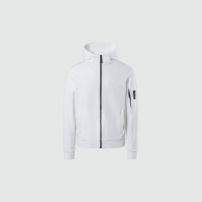 White Full-Zip Hoodie