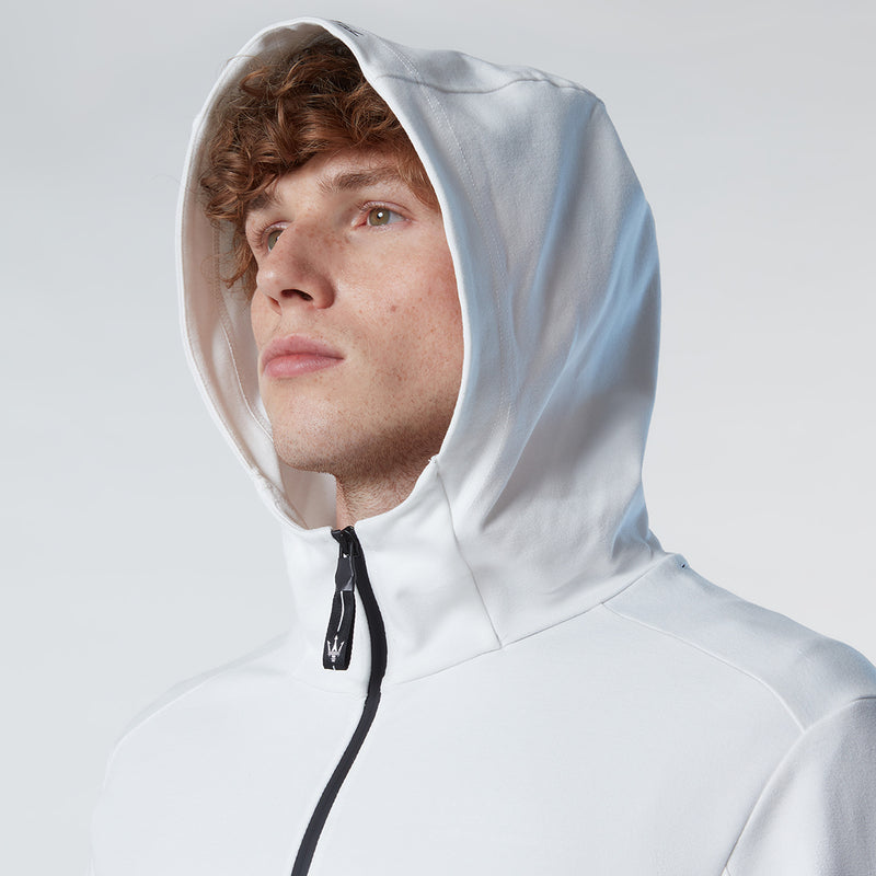 White Full-Zip Hoodie