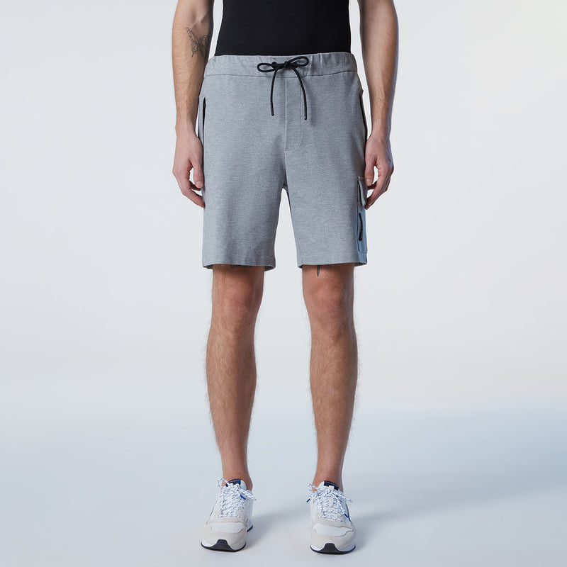 Grey Melange Sweat Shorts