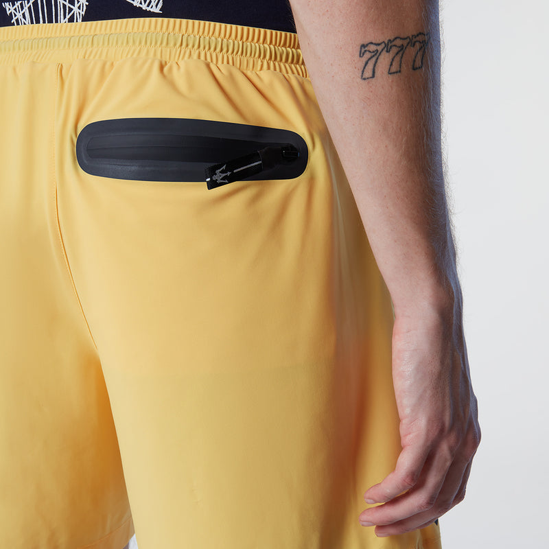 Yellow Recycled Fabric Beach Shorts