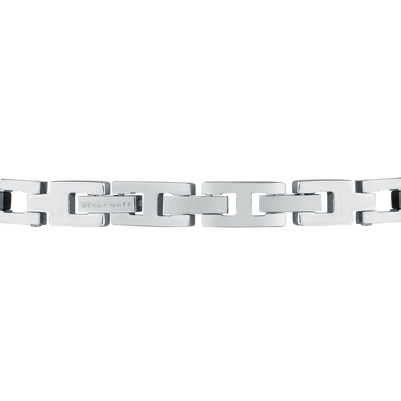 Silver Bracelet in Steel/Ceramic (JM422ATZ16)