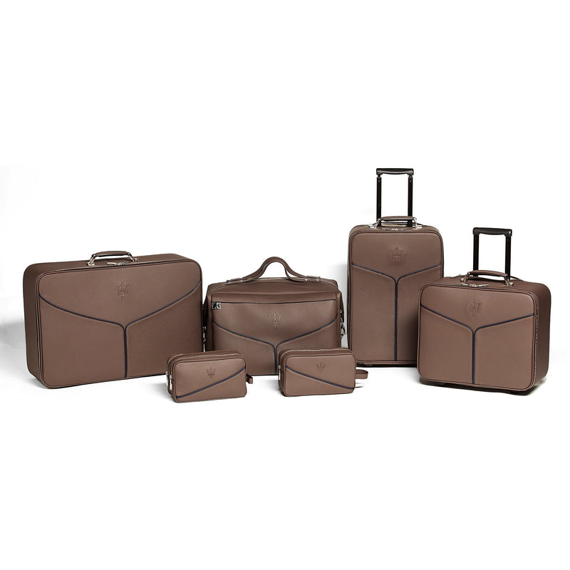 行李箱套件 棕色皮革/蓝色衬里-新款Quattroporte总裁系列（MY13以后车款）